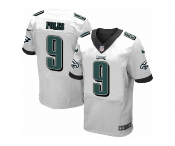 Men's Nike Philadelphia Eagles #9 Nick Foles Elite White NFL Jersey