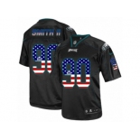 Men's Nike Philadelphia Eagles #90 Marcus Smith II Elite Black USA Flag Fashion NFL Jersey