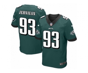 Men's Nike Philadelphia Eagles #93 Timmy Jernigan Elite Midnight Green Team Color NFL Jersey