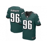 Men's Nike Philadelphia Eagles #96 Derek Barnett Elite Midnight Green Team Color NFL Jersey