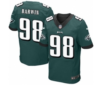 Men's Nike Philadelphia Eagles #98 Connor Barwin Elite Midnight Green Team Color NFL Jersey