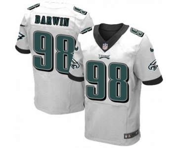 Men's Nike Philadelphia Eagles #98 Connor Barwin Elite White NFL Jersey