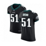 Men's Philadelphia Eagles #51 Zach Brown Black Vapor Untouchable Elite Player Football Jersey