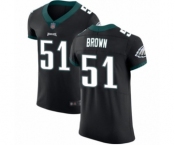 Men's Philadelphia Eagles #51 Zach Brown Black Vapor Untouchable Elite Player Football Jersey