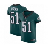 Men's Philadelphia Eagles #51 Zach Brown Midnight Green Team Color Vapor Untouchable Elite Player Football Jersey