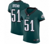 Men's Philadelphia Eagles #51 Zach Brown Midnight Green Team Color Vapor Untouchable Elite Player Football Jersey