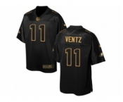 Nike Philadelphia Eagles #11 Carson Wentz Black Men's Stitched NFL Elite Pro Line Gold Collection Jersey[Wentz]