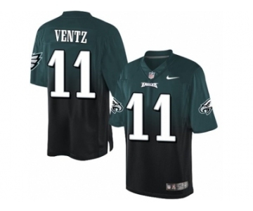 Nike Philadelphia Eagles #11 Carson Wentz Midnight Green-Black Men's Stitched NFL Elite Fadeaway Fashion Jersey[Wentz]