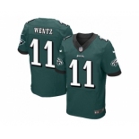 Nike Philadelphia Eagles #11 Carson Wentz Midnight Green Team Color Men's Stitched NFL New Elite Jersey[Wentz]