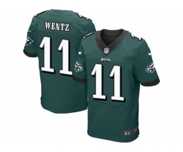 Nike Philadelphia Eagles #11 Carson Wentz Midnight Green Team Color Men's Stitched NFL New Elite Jersey[Wentz]