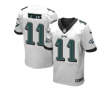 Nike Philadelphia Eagles #11 Carson Wentz White Men's Stitched NFL New Elite Jersey[Wentz]