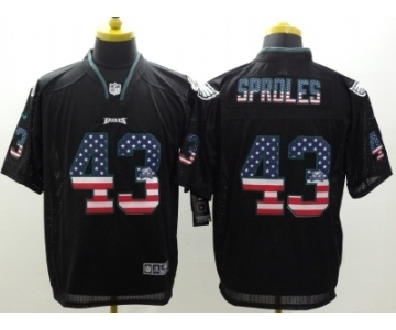 Nike Philadelphia Eagles #43 Sproles Black Jerseys(USA Flag Fashion Elite)