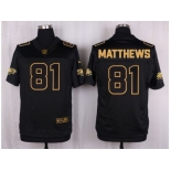 Nike Philadelphia Eagles #81 Jordan Matthews Black Pro Line Gold Collection Jersey[Elite]