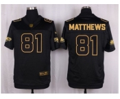 Nike Philadelphia Eagles #81 Jordan Matthews Black Pro Line Gold Collection Jersey[Elite]