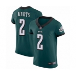 Philadelphia Eagles #2 Jalen Hurts Midnight Green Team Color Vapor Untouchable Elite Player Football Jersey