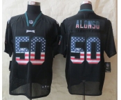 nike nfl jerseys philadelphia eagles #50 alonso black[Elite USA flag fashion]