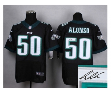 nike nfl jerseys philadelphia eagles #50 kiko alonso black [elite][signature]