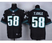 nike nfl jerseys philadelphia eagles #58 t.cole black[Elite]