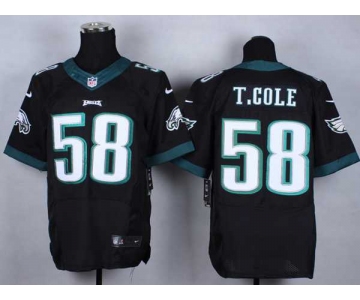 nike nfl jerseys philadelphia eagles #58 t.cole black[Elite]