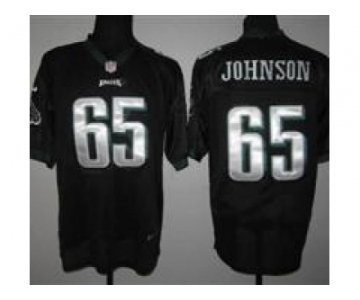 nike nfl jerseys philadelphia eagles #65 johnson black[Elite]