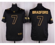 nike nfl jerseys philadelphia eagles #7 bradford black gold collection[Elite][bradford]