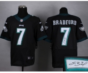 nike nfl jerseys philadelphia eagles #7 bradford black[Elite bradford][signature]