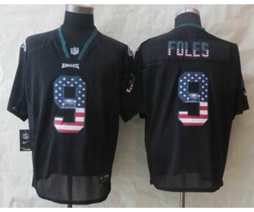 nike nfl jerseys philadelphia eagles #9 foles black[Elite USA flag fashion]