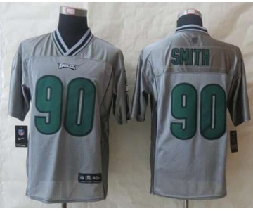 nike nfl jerseys philadelphia eagles #90 smith grey[Elite vapor]