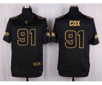 nike nfl jerseys philadelphia eagles #91 cox black gold collection[Elite]