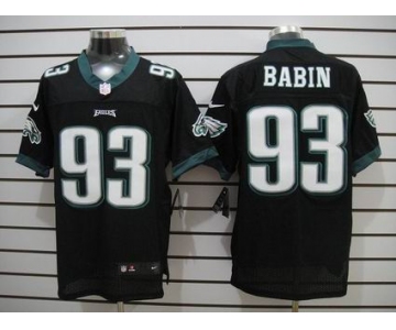 nike nfl jerseys philadelphia eagles #93 jason babin black[Elite]