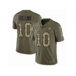 Men Nike Philadelphia Eagles #10 Mack Hollins Limited Olive Camo 2017 Salute to Service NFL Jersey