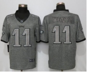 Men Nike Philadelphia Eagles #11 Carson Wentz Stitched Gridiron Gray Limited Jersey