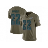 Men Nike Philadelphia Eagles #22 Sidney Jones Limited Olive 2017 Salute to Service NFL Jersey