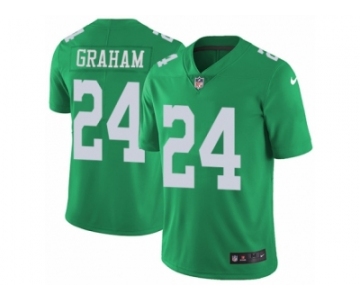 Men Nike Philadelphia Eagles #24 Corey Graham Limited Green Rush Vapor Untouchable NFL Jersey