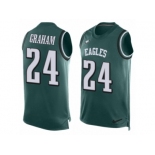 Men Nike Philadelphia Eagles #24 Corey Graham Limited Midnight Green Player Name & Number Tank Top NFL Jersey