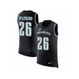 Men Nike Philadelphia Eagles #26 Jaylen Watkins Black Rush Player Name & Number Tank Top NFL Jersey