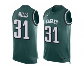 Men Nike Philadelphia Eagles #31 Jalen Mills Limited Midnight Green Player Name & Number Tank Top NFL Jersey