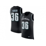 Men Nike Philadelphia Eagles #36 Jay Ajayi Black Alternate Stitched NFL Limited Rush Tank Top Jersey