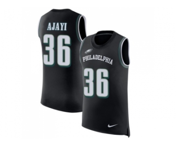 Men Nike Philadelphia Eagles #36 Jay Ajayi Black Alternate Stitched NFL Limited Rush Tank Top Jersey