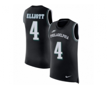 Men Nike Philadelphia Eagles #4 Jake Elliott Black Rush Player Name & Number Tank Top NFL Jersey