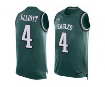 Men Nike Philadelphia Eagles #4 Jake Elliott Limited Midnight Green Player Name & Number Tank Top NFL Jersey