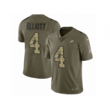 Men Nike Philadelphia Eagles #4 Jake Elliott Limited Olive Camo 2017 Salute to Service NFL Jersey