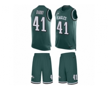 Men Nike Philadelphia Eagles #41 Ronald Darby Limited Midnight Green Tank Top Suit NFL Jersey