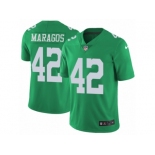 Men Nike Philadelphia Eagles #42 Chris Maragos Limited Green Rush Vapor Untouchable NFL Jersey