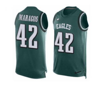 Men Nike Philadelphia Eagles #42 Chris Maragos Limited Midnight Green Player Name & Number Tank Top NFL Jersey