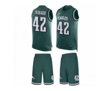 Men Nike Philadelphia Eagles #42 Chris Maragos Limited Midnight Green Tank Top Suit NFL Jersey