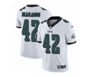 Men Nike Philadelphia Eagles #42 Chris Maragos White Vapor Untouchable Limited Player NFL Jersey