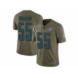 Men Nike Philadelphia Eagles #55 Brandon Graham Limited Olive 2017 Salute to Service NFL Jersey