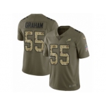 Men Nike Philadelphia Eagles #55 Brandon Graham Limited Olive Camo 2017 Salute to Service NFL Jersey