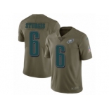 Men Nike Philadelphia Eagles #6 Caleb Sturgis Limited Olive 2017 Salute to Service NFL Jersey